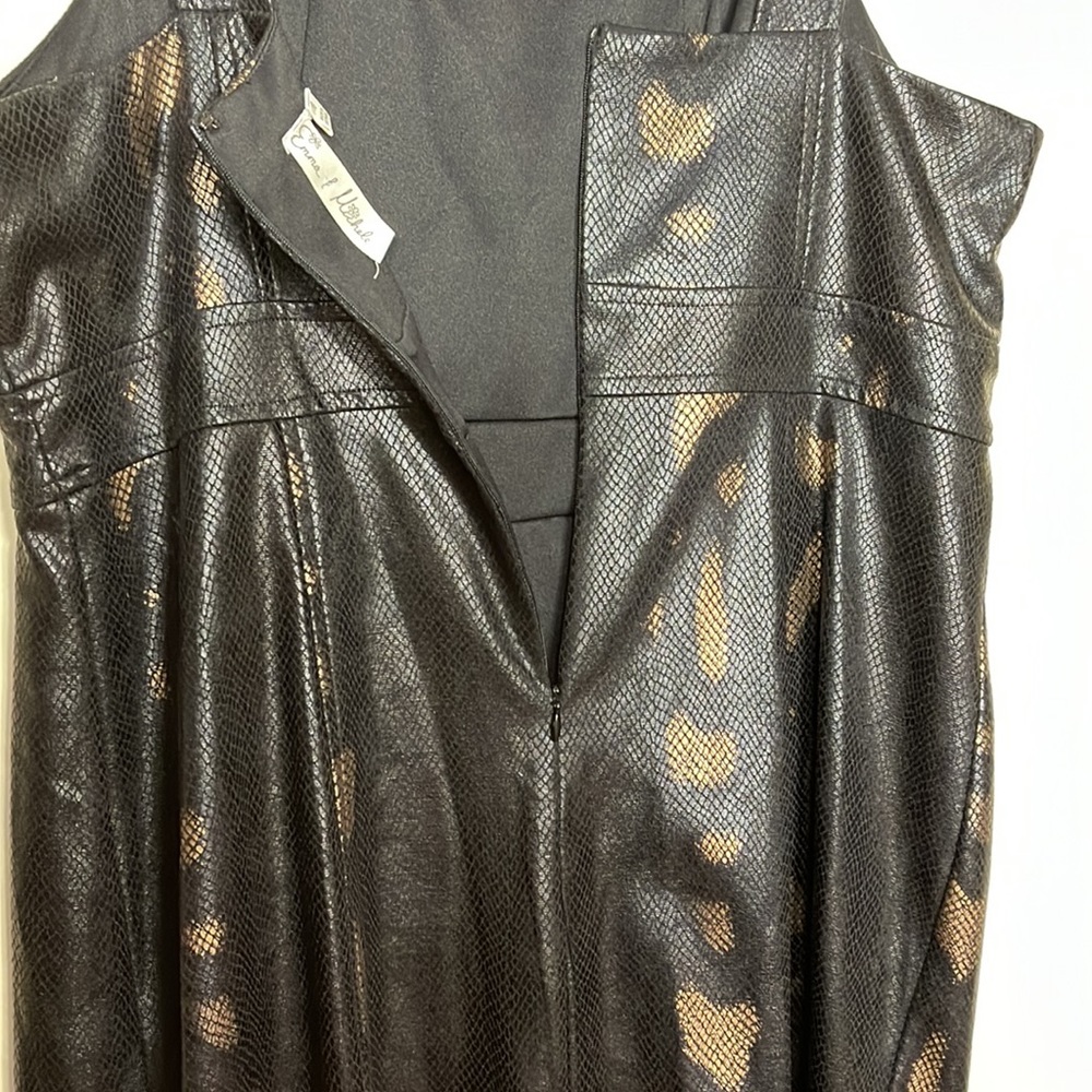 Emma & Michele Reptile Snake Print Sleeveless Dress - Picture 9 of 10
